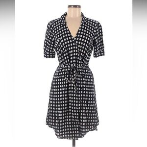 11 1 Tylho blue spotted dress with asymmetrical buttons from Anthropologie